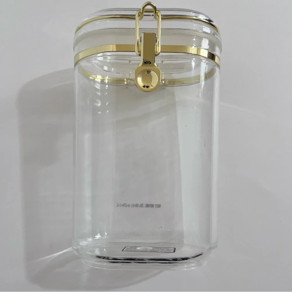 Acrylic Airtight Clear Food Grade Storage Canister with Clamp Lid